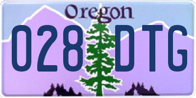 OR license plate 028DTG