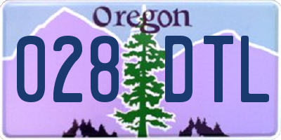 OR license plate 028DTL