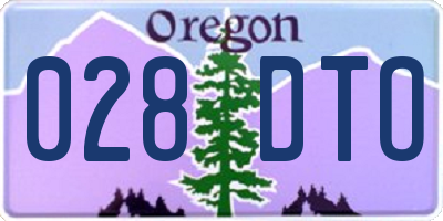 OR license plate 028DTO