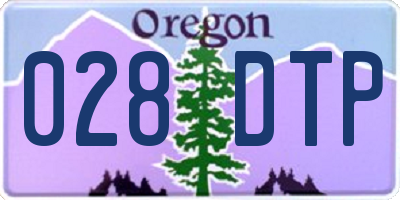 OR license plate 028DTP