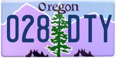 OR license plate 028DTY