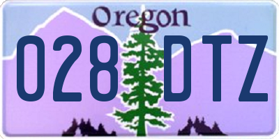 OR license plate 028DTZ