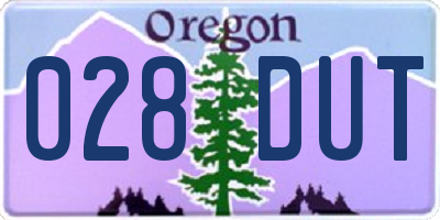OR license plate 028DUT