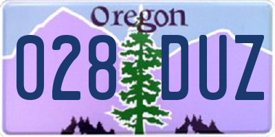 OR license plate 028DUZ