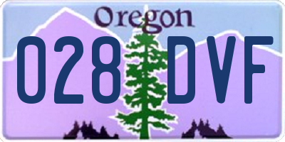 OR license plate 028DVF