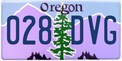 OR license plate 028DVG