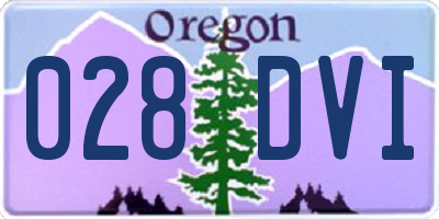OR license plate 028DVI