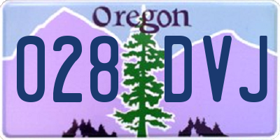 OR license plate 028DVJ