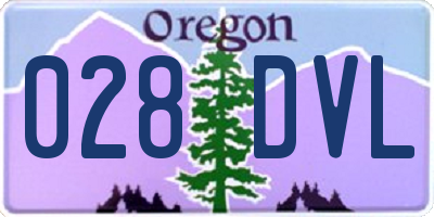 OR license plate 028DVL