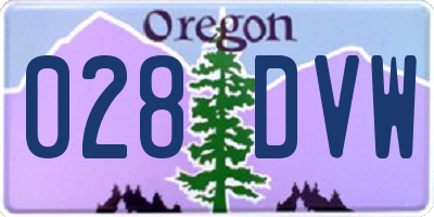 OR license plate 028DVW
