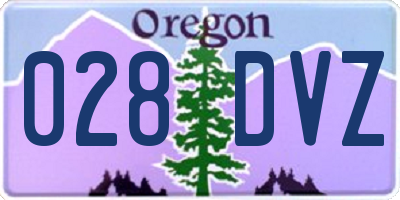 OR license plate 028DVZ