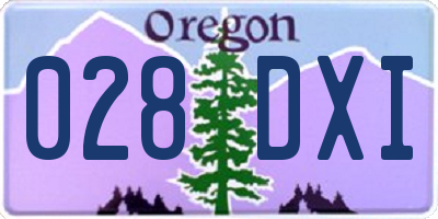 OR license plate 028DXI