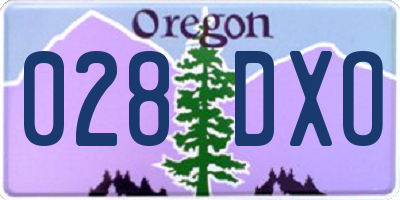 OR license plate 028DXO