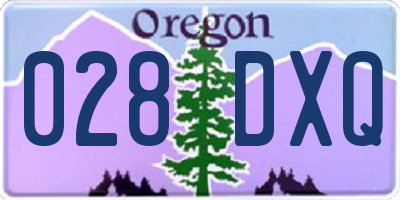 OR license plate 028DXQ