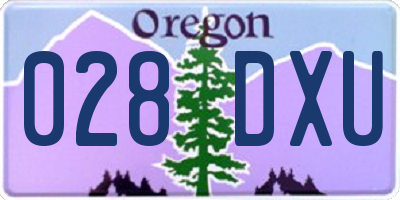 OR license plate 028DXU