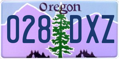 OR license plate 028DXZ