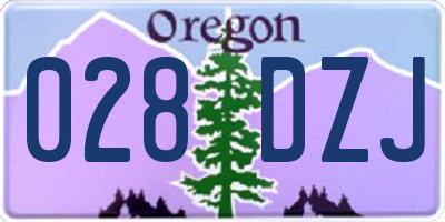 OR license plate 028DZJ