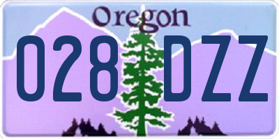 OR license plate 028DZZ