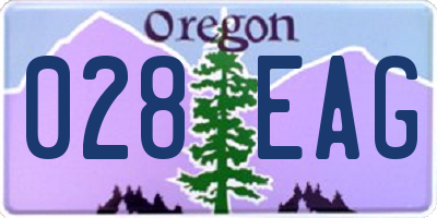 OR license plate 028EAG