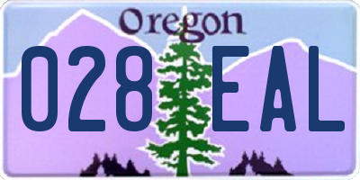 OR license plate 028EAL