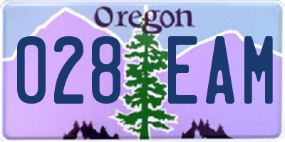 OR license plate 028EAM