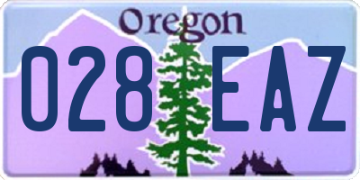 OR license plate 028EAZ