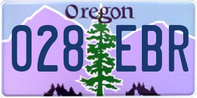 OR license plate 028EBR