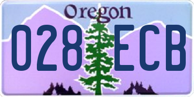 OR license plate 028ECB