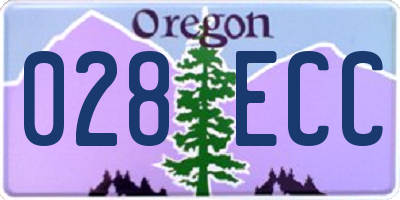 OR license plate 028ECC
