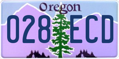 OR license plate 028ECD