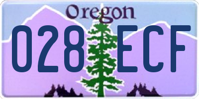 OR license plate 028ECF