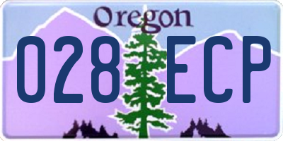OR license plate 028ECP