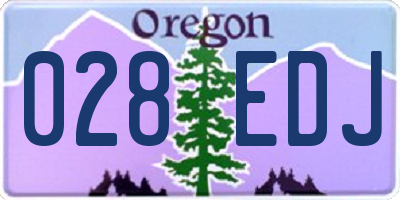 OR license plate 028EDJ