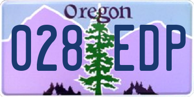 OR license plate 028EDP
