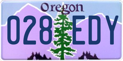 OR license plate 028EDY