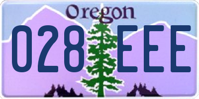 OR license plate 028EEE