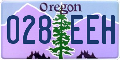 OR license plate 028EEH