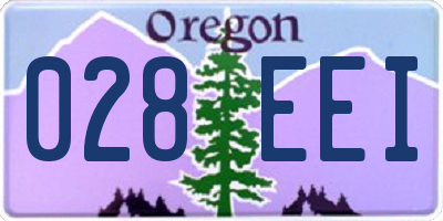 OR license plate 028EEI