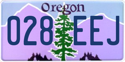 OR license plate 028EEJ