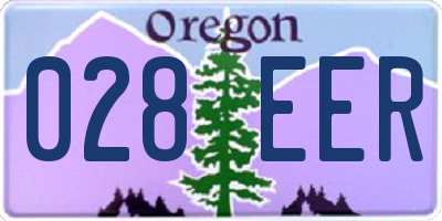 OR license plate 028EER
