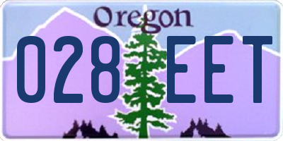 OR license plate 028EET
