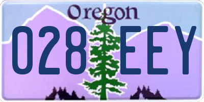 OR license plate 028EEY