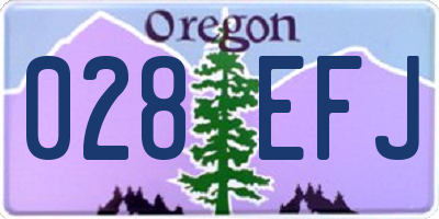 OR license plate 028EFJ