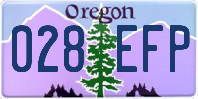 OR license plate 028EFP