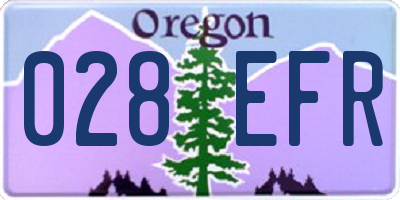 OR license plate 028EFR