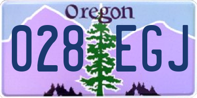 OR license plate 028EGJ
