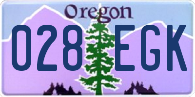 OR license plate 028EGK