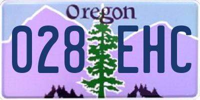 OR license plate 028EHC