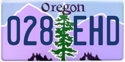 OR license plate 028EHD