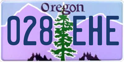 OR license plate 028EHE